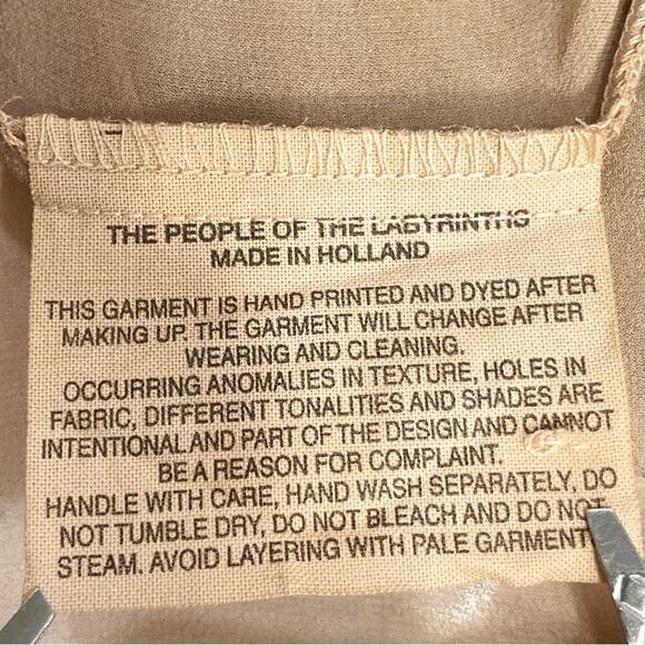 Nwot THE PEOPLE OF THE LABYRINTHS Dress M Silk Sheer Watercolor Embroidery ALine - Picture 11 of 16